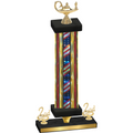 Premium Single Flag USA Second Place Academics Trophy