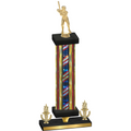 Premium Single Flag USA Victory Baseball Trophy