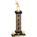 Premium Single Flag USA Second Place Softball Trophy