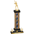 Premium Single Flag USA Fourth Place Softball Trophy