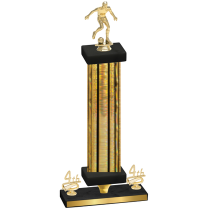 Premium Single Gold Glacier Fourth Place Soccer Trophy