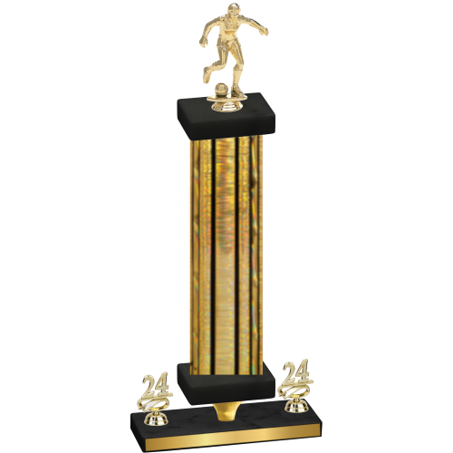 Premium Single Gold Glacier Year Soccer Trophy