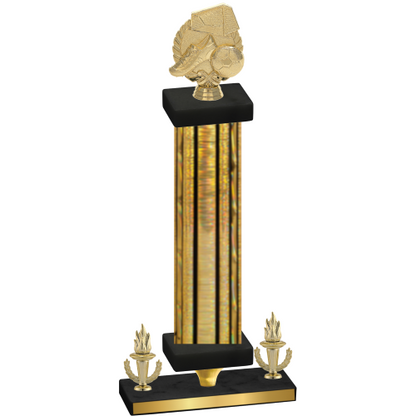 Premium Single Gold Glacier Victory Soccer Trophy