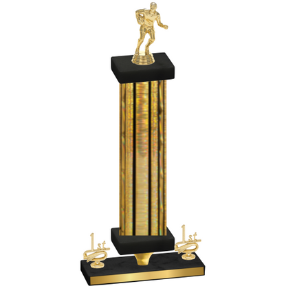 Premium Single Gold Glacier First Place Rugby Trophy