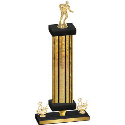 Premium Single Gold Glacier Third Place Rugby Trophy