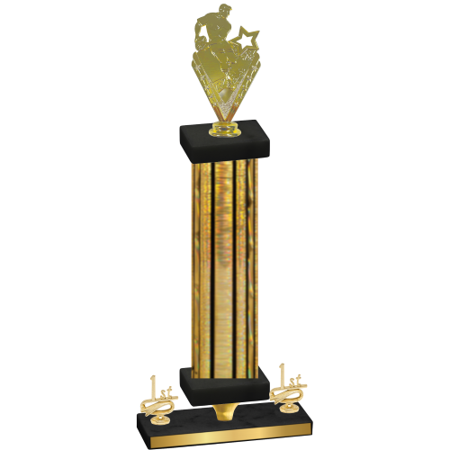 Premium Single Gold Glacier First Place Rugby Trophy