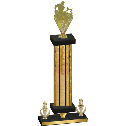 Premium Single Gold Glacier Victory Rugby Trophy
