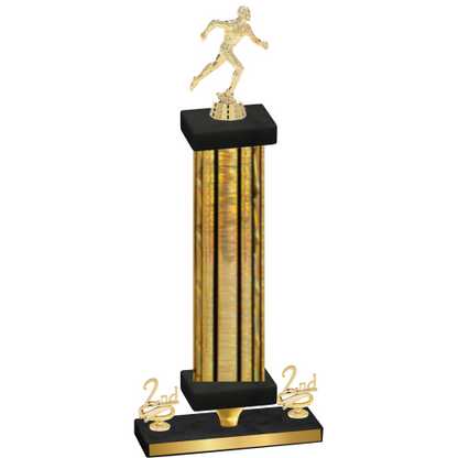 Premium Single Gold Glacier Second Place Running Trophy