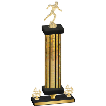 Premium Single Gold Glacier Fourth Place Running Trophy