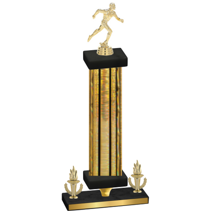 Premium Single Gold Glacier Victory Running Trophy
