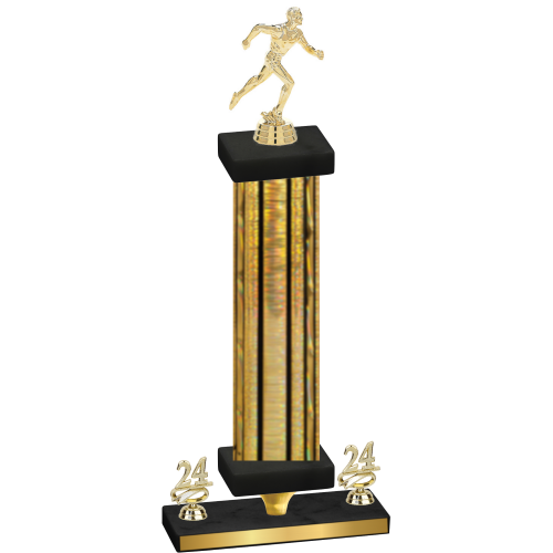 Premium Single Gold Glacier Year Running Trophy