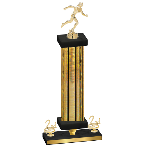 Premium Single Gold Glacier Second Place Running Trophy