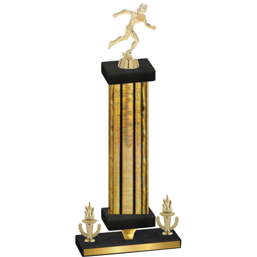 Premium Single Gold Glacier Victory Running Trophy