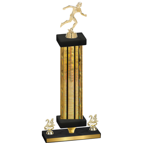 Premium Single Gold Glacier Year Running Trophy