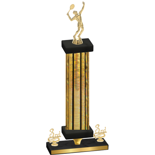 Premium Single Gold Glacier Third Place Tennis Trophy