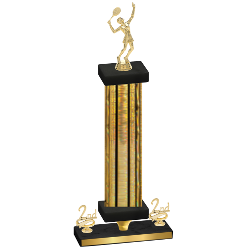 Premium Single Gold Glacier Second Place Tennis Trophy