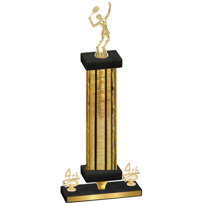 Premium Single Gold Glacier Fourth Place Tennis Trophy