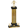 Premium Single Gold Glacier Third Place Wrestling Trophy
