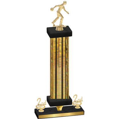 Premium Single Gold Glacier Second Place Bowling Trophy