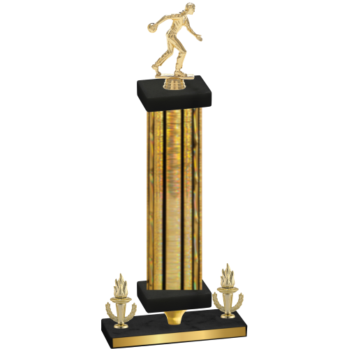 Premium Single Gold Glacier Victory Bowling Trophy