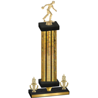 Premium Single Gold Glacier Victory Bowling Trophy