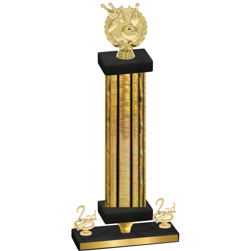 Premium Single Gold Glacier Second Place Bowling Trophy