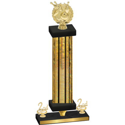 Premium Single Gold Glacier Second Place Bowling Trophy