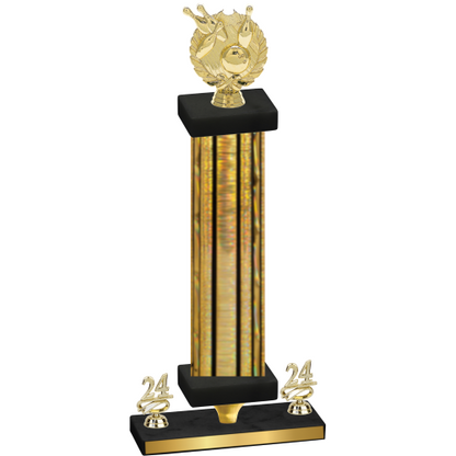 Premium Single Gold Glacier Year Bowling Trophy