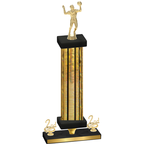 Premium Single Gold Glacier Second Place Volleyball Trophy