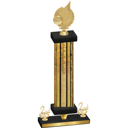 Premium Single Gold Glacier Second Place Volleyball Trophy