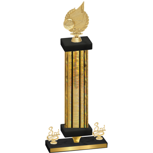 Premium Single Gold Glacier Third Place Volleyball Trophy
