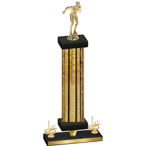 Premium Single Gold Glacier First Place Swimming Trophy