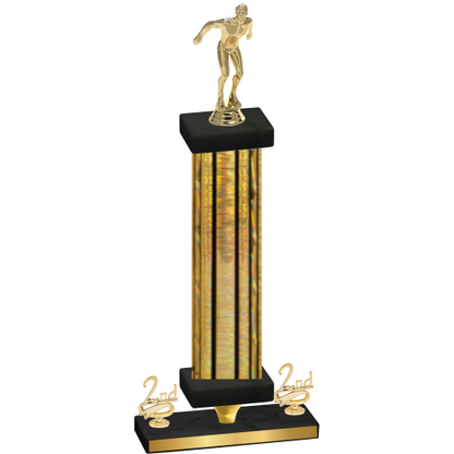 Premium Single Gold Glacier Second Place Swimming Trophy