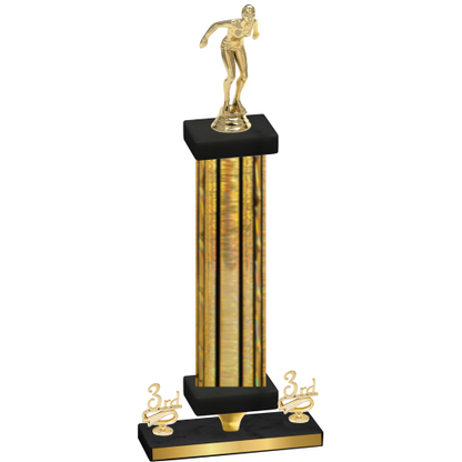 Premium Single Gold Glacier Third Place Tennis Trophy