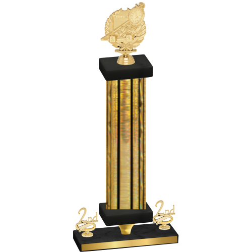 Premium Single Gold Glacier Second Place Swimming Trophy