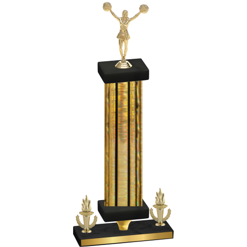 Premium Single Gold Glacier Victory Cheerleading Trophy