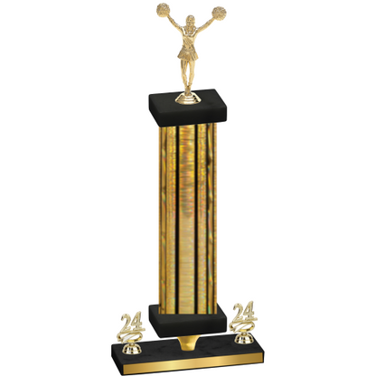 Premium Single Gold Glacier Year Cheerleading Trophy