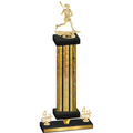 Premium Single Gold Glacier Fourth Place Lacrosse Trophy