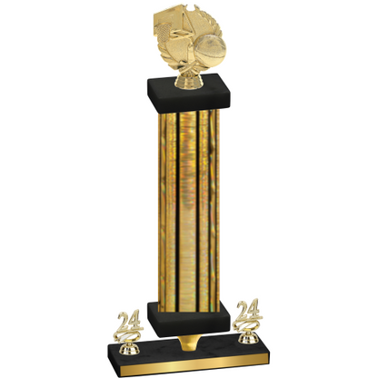 Premium Single Gold Glacier Year Basketball Trophy
