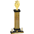Premium Single Gold Glacier Year Pickleball Trophy