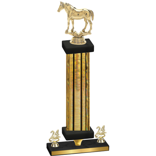 Premium Single Gold Glacier Year Horses Trophy