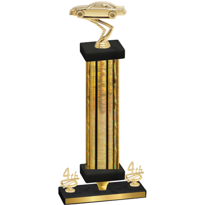Premium Single Gold Glacier Fourth Place Cars Trophy