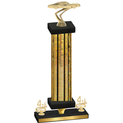 Premium Single Gold Glacier Fourth Place Cars Trophy