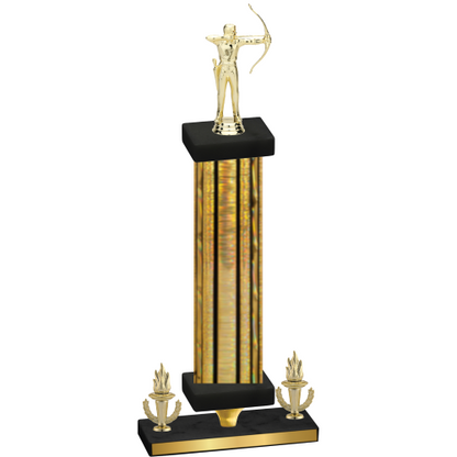 Premium Single Gold Glacier Victory Archery Trophy