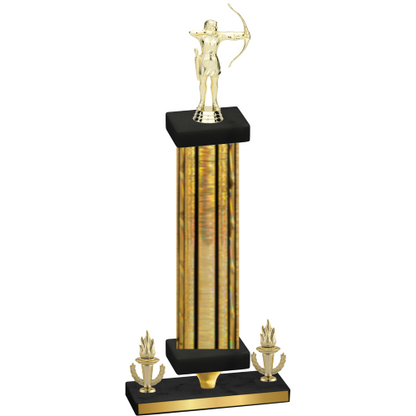 Premium Single Gold Glacier Victory Archery Trophy