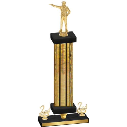 Premium Single Gold Glacier Second Place Shooter Trophy