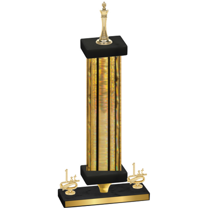 Premium Single Gold Glacier First Place Chess Trophy