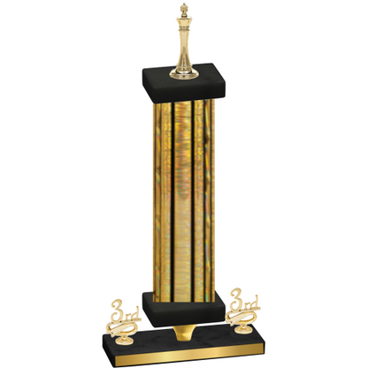 Premium Single Gold Glacier Third Place Chess Trophy