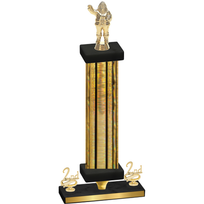Premium Single Gold Glacier Second Place Holiday Trophy