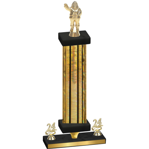 Premium Single Gold Glacier Year Holiday Trophy